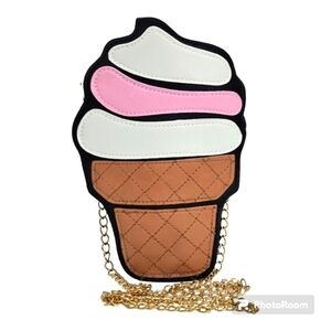 Ice Cream Faux Leather Crossbody Bag